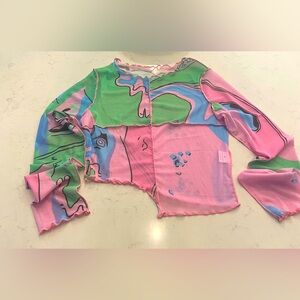 Mesh Tee Long Sleeves